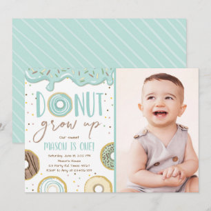 Invitation Le beignet grandissent la fête d'anniversaire de