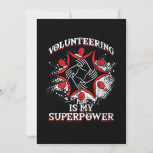 Invitation Le bénévolat est mon volontaire Super Power Volunt