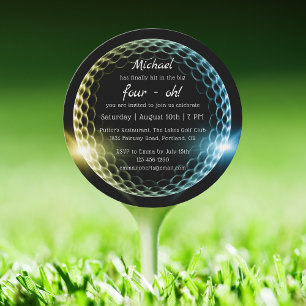 Invitation Le Big Four-Oh Golf 40e anniversaire