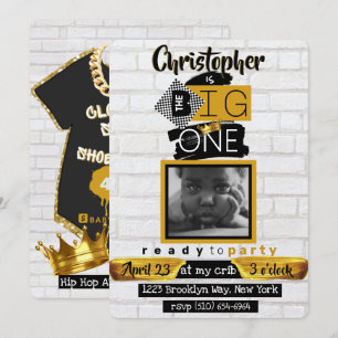 Invitation Le BIG One Hip hop Retro 1er Anniversaire Photo
