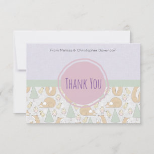 Invitation Le bois mignon crée le Merci de baby shower