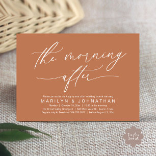 Invitation Le Brunch du Lendemain de Mariage Moderne en Elope