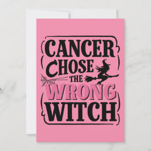 Invitation Le cancer choisit la mauvaise sorcière Sensibilisa