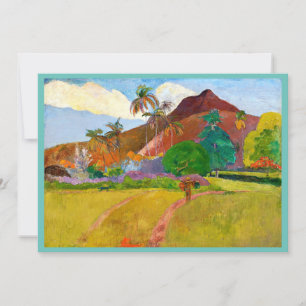 Invitation Le célèbre tableau du Paysage tahitien de Paul Gau