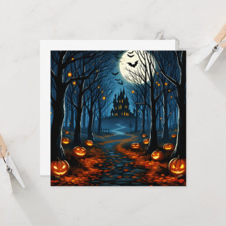 Invitation Le chemin de la forêt hantée- Halloween