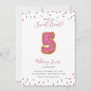 Invitation Le cinquième anniversaire de Sweet Treat