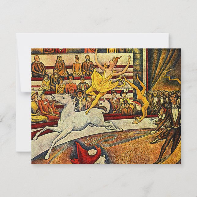 Invitation Le cirque de Georges Seurat (1891) (Devant)