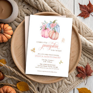 Invitation Le citrouille est sur la voie d'un Baby shower neu