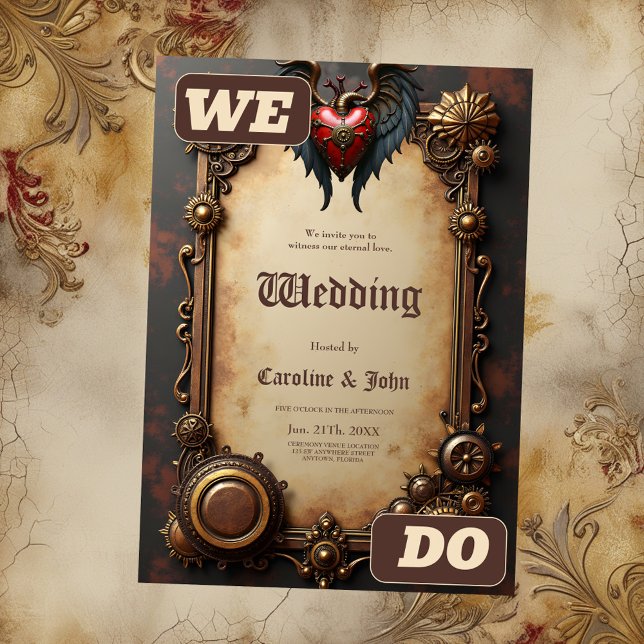 Invitation Le coeur pulsant de la mécanique (Créateur téléchargé)