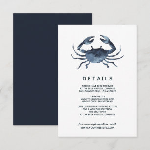 Invitation Le crabe bleu Détails de l'invité Mariage