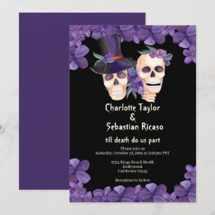 Invitation Le crâne jusqu'à la mort nous Mariage
