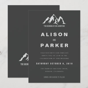 INVITATION LE DÉBUT DE NOTRE AVENTURE-FAIRE-PART DE MARIAGE