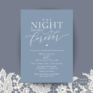 Invitation Le Dîner de Répétition Romantique de la Nuit Avant