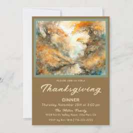 Invitation Le dîner de Thanksgiving de la saison changeante