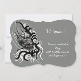 Invitation Le dragon chinois à la toiture de tatouage