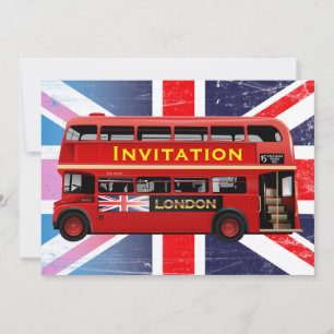 Invitation Le fameux bus rouge de Londres