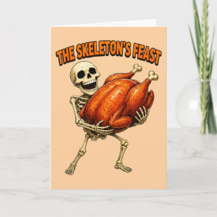 Invitation Le festin du squelette Drôle de dîner de Thanksgiv