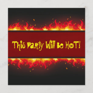 Invitation Le feu flamboyant heureux de Halloween