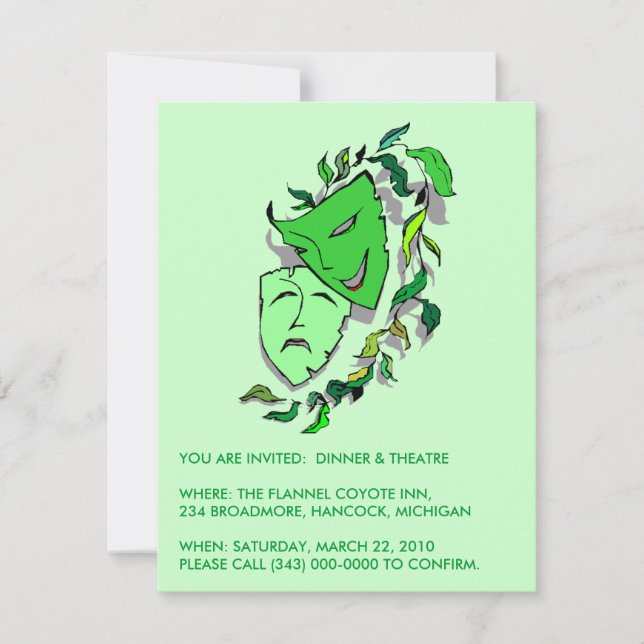 INVITATION LE FILM DU THÉÂTRE DU DÎNER D'INVITATION DE LA COM (Devant)