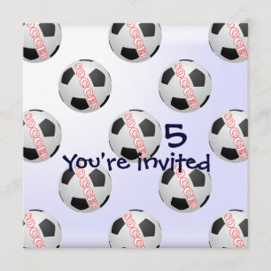 Invitation Le football d'invitation de Little Boy