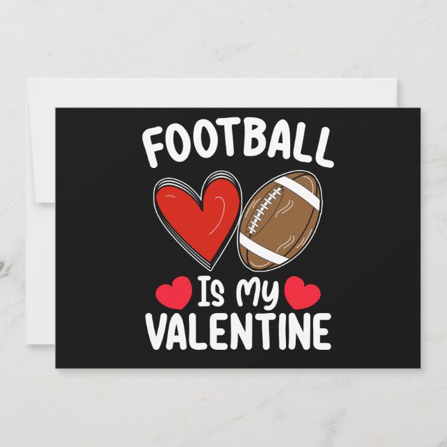 Invitation Le Football Est Mon Sport De Saint Valentin (Devant)