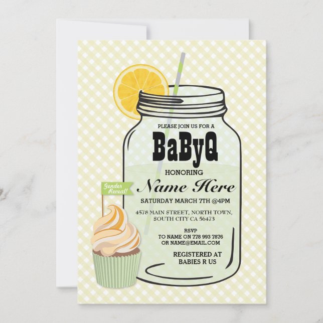 Invitation Le genre de BaByQ indiquent l'invitation de menthe (Devant)