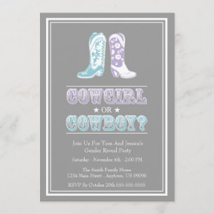Invitation Le genre de bottes de cowboy indiquent des