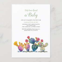 Invitation Le genre de cactus indiquent la fiesta de baby