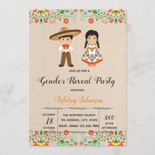 Invitation Le genre de Fiesta révèle l'invitation de la fête
