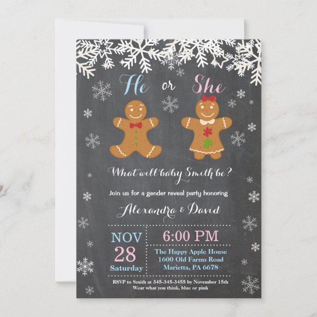 Invitation Le genre de Noël d'hiver indiquent l'invitation (Devant)