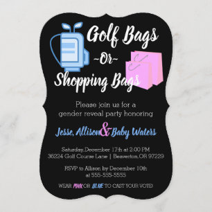 Invitation Le genre de sacs de golf ou de sacs à provisions