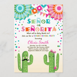 Invitation Le genre de Señor ou de Señorita indiquent la