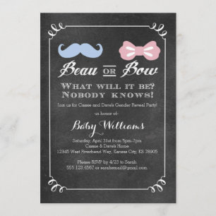 Invitation Le genre de tableau indiquent l'invitation de baby