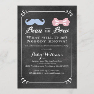 Invitation Le genre de tableau indiquent l'invitation de baby
