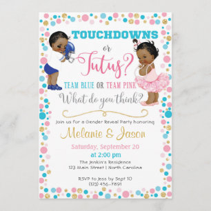 Invitation Le genre de touchdowns ou de tutus indiquent