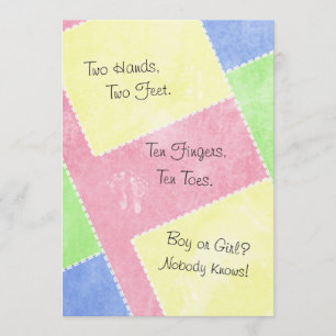 Invitation Le genre mignon de bébé de pays indiquent des