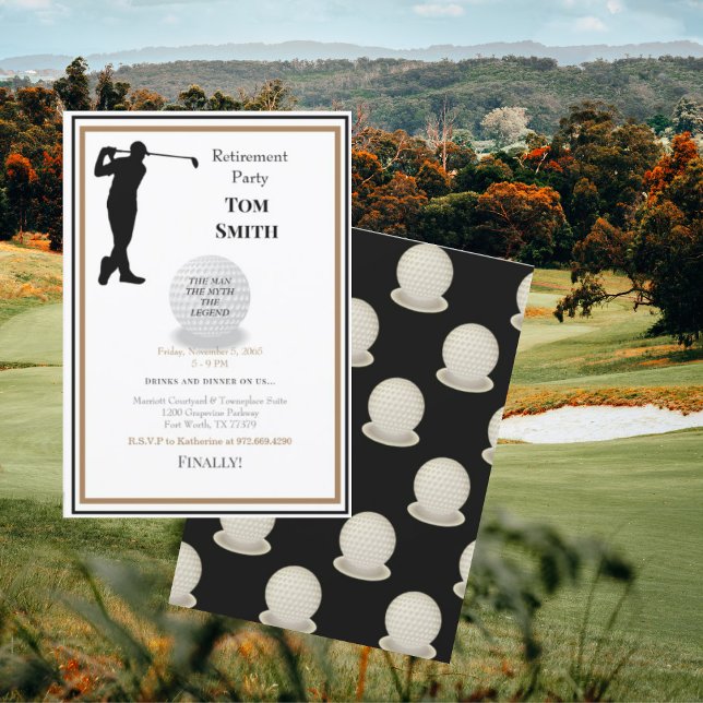 Invitation Le golf dans mon futur parti de retraite II (Créateur téléchargé)