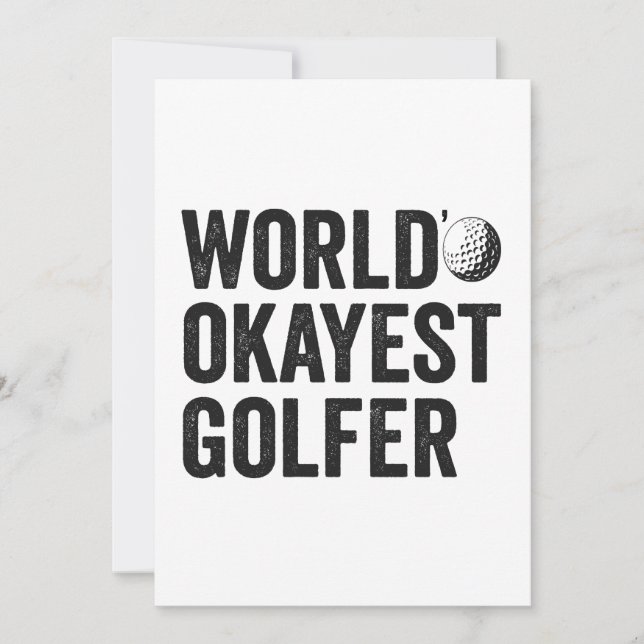 Invitation Le Golfeur le plus Okayest dans le monde Funny Gol (Devant)
