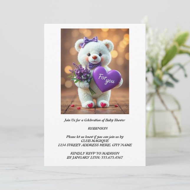 Invitation Le grand jour de Little One" (Debout devant)