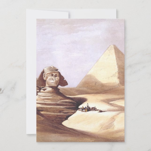 Invitation Le Grand Sphinx, Pyramides de Gizeh (Devant)