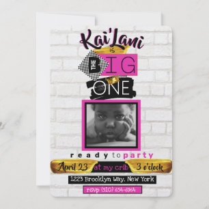 Invitation Le Gros Un Hip Hop Rétro 1er Anniversaire Photo R