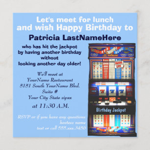 Invitation Le Jackpot de la machine à sous pour le déjeuner d