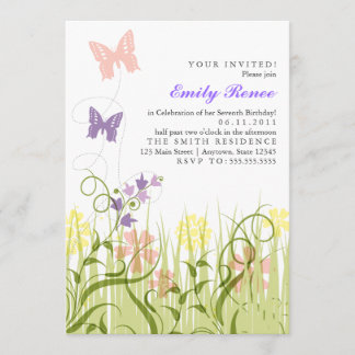 Invitation Le jardin des papillons du Pastel