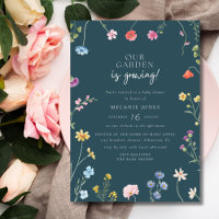 Le jardin est en croissance Baby shower Fleur sauv