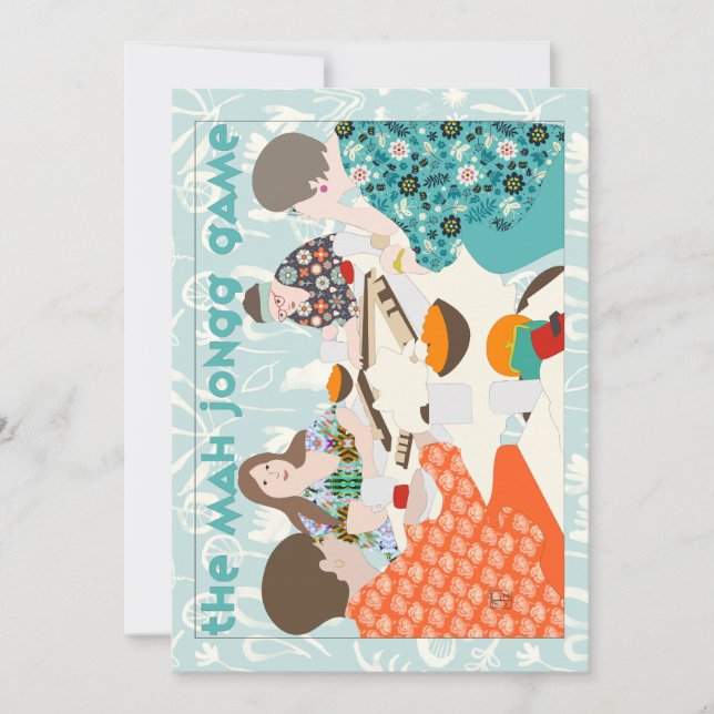 Invitation Le jeu Mah Jongg (Devant)