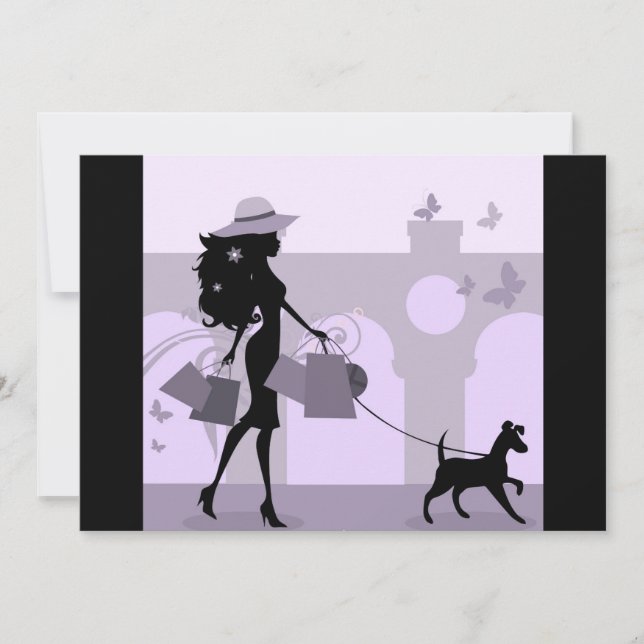 Invitation Le jour de filles de partie d'achats party (Devant)