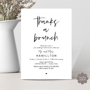 Invitation Le Lendemain, Brunch d'Après Mariage