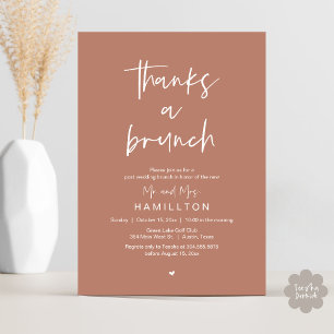 Invitation Le Lendemain, Brunch d'Après Mariage