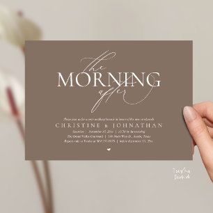 Invitation Le Lendemain, Brunch d'Après-Mariage Échange de Vœ