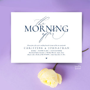 Invitation Le Lendemain, Brunch d'après Mariage Élitiste